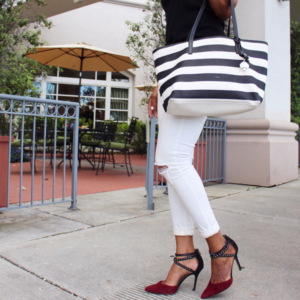Rock the Look: White Jeans + Black Top